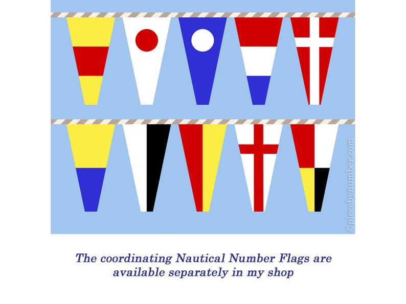 Nautical Alphabet Flags Quilt Block Pattern, Paper Piecing, 3 & 6 Inch ...