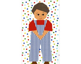 Alexander Boy Quilt Block Pattern: Paper Piecing, 12 x 7 Inch, Resizable (PDF Download)