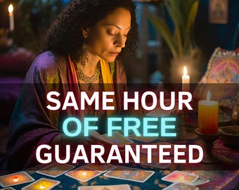 Same Hour Psychic Tarot Reading:EXTREMELY Detailed and Accurate No tools Spiritual Guidance, 3 Questions
