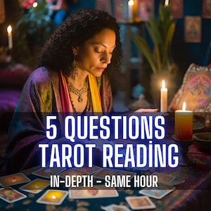 5 Question Tarot and Psychic Reading, Same Day Answers, Full Spread Reading, Future Love Reading Evora, Accurate Psychic Insights