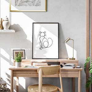 Gift cat picture - funny cat wall decoration | picture with cat as a poster | cat picture gift for animal lovers | picture pet dog cat