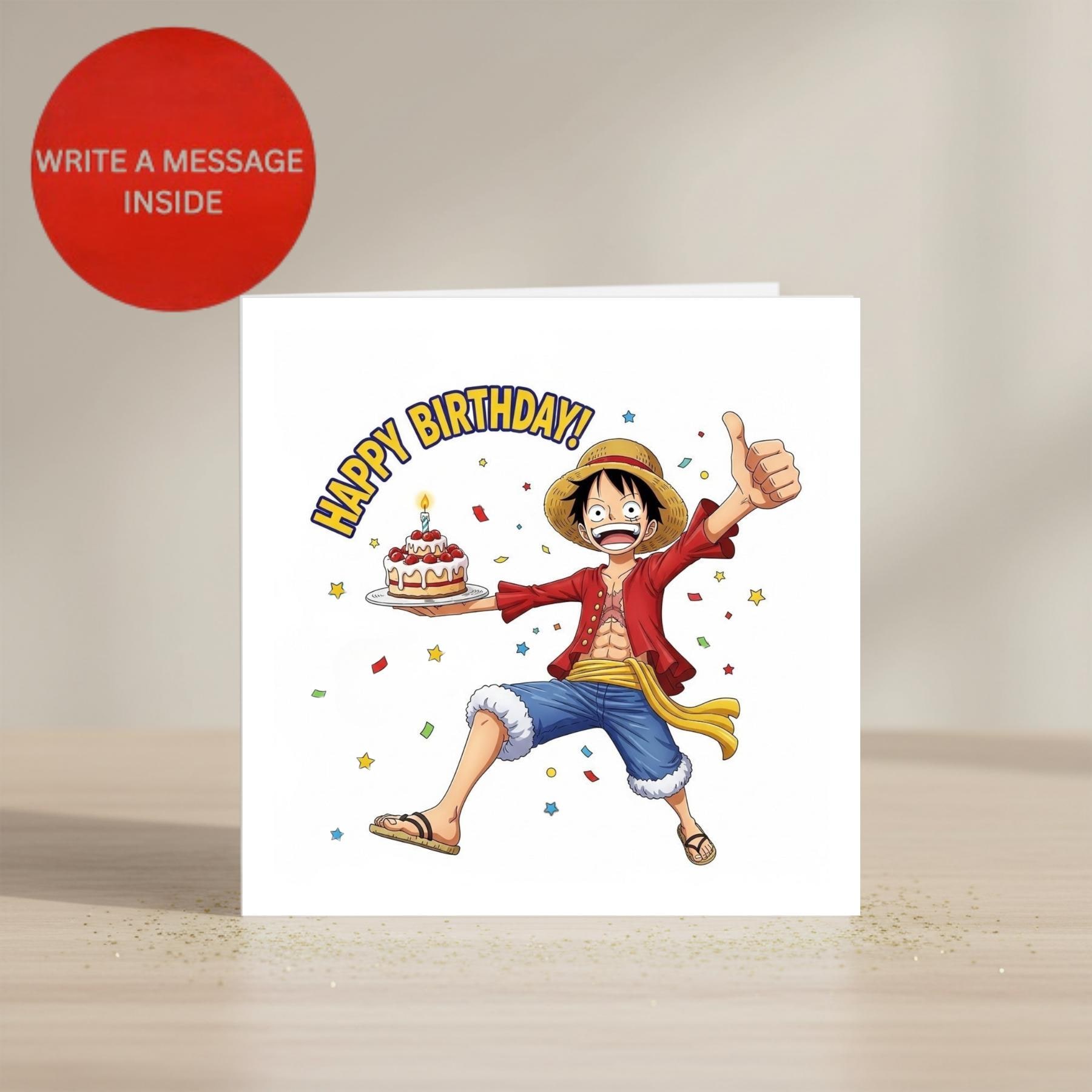 ワンピース バースデーカード One piece bday greeting card - Etsy 日本