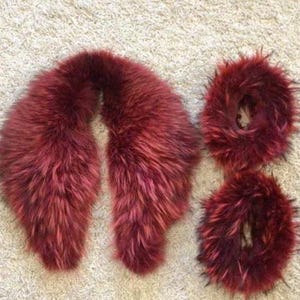 Fur Collar and Cuff Set - Etsy display picture 3