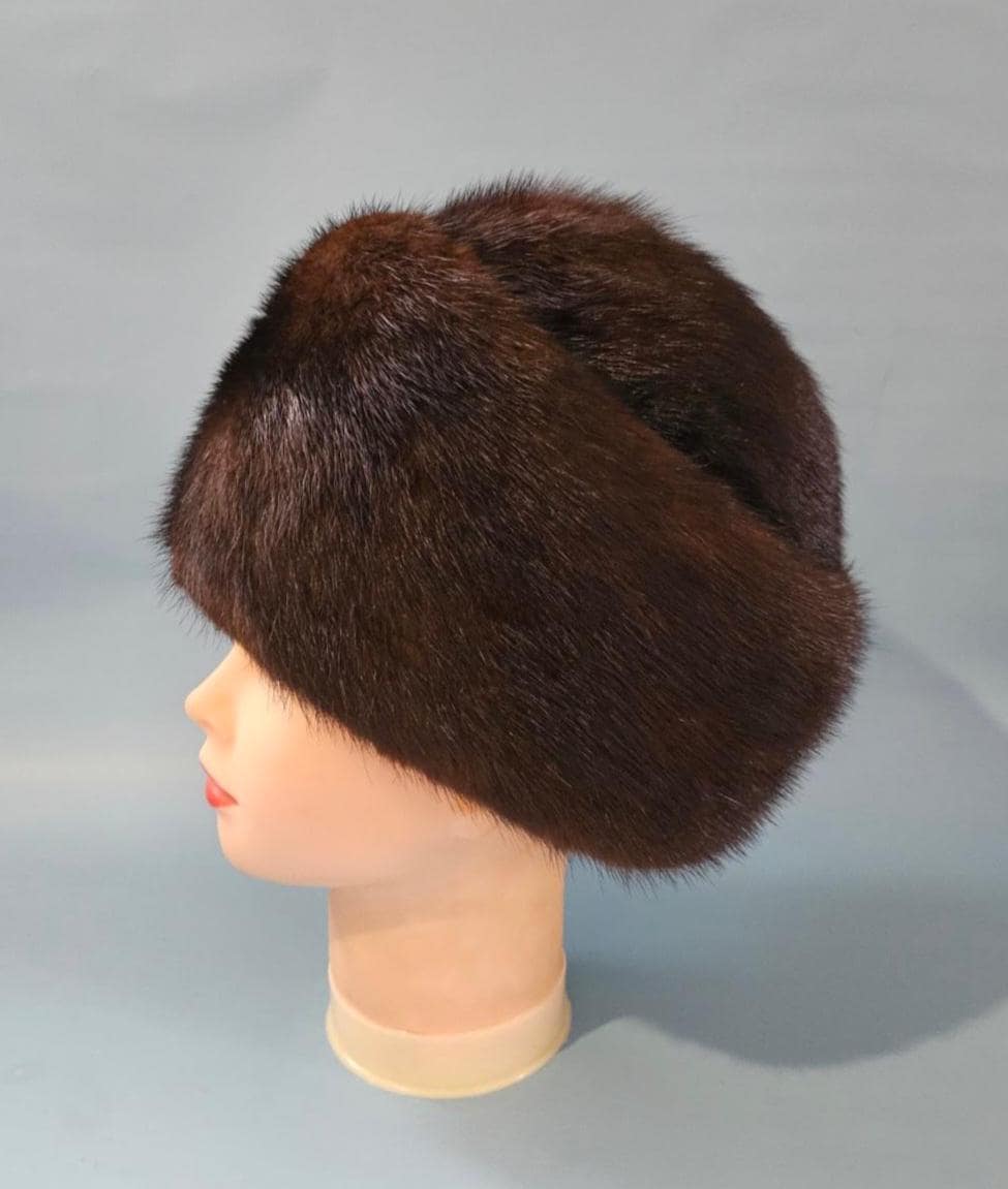 Elegant Brown Brim Fur Trimmed Hat Vintage 90s Winter Accessories 90s Fur Hat - Etsy main image 4