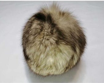 Vintage White Snow Arctic Fox Real Fur Winter Hat by 