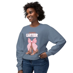 Sudadera unisex ligera con cuello redondo de Cowboy Carter: bonito estilo western con diseño de lazo