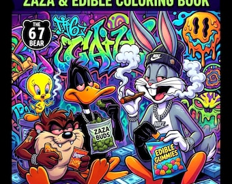 90's Kiffer Cartoons zum Ausmalen 18 seitig 4K Digital Download 300DPI Cartoon png enthalten