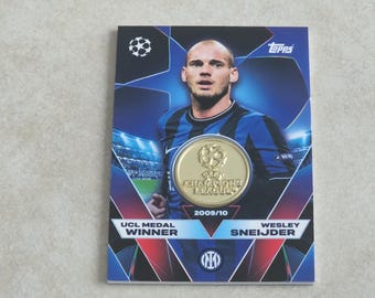 Tarjeta de ganador de la medalla de la UCL de Wesley Sneijder