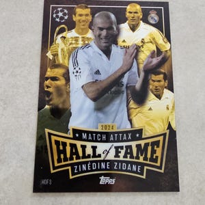 Zinédine Zidane hall of fame card