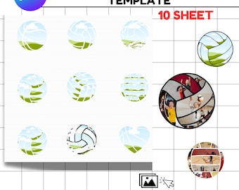 Volleyball Photo Collage Template: Team Keepsake (Canva Editable)