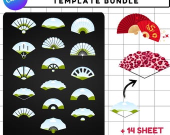 clack fan template Template |Editable + Printable Canva Template clack fan |fan template canva sublimation fans