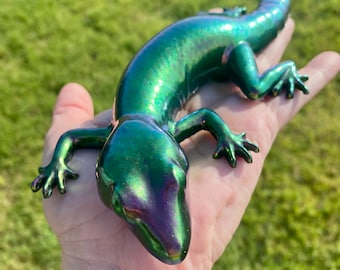 Green Chrome Color Shifting Resin Lizard/collectible Gecko