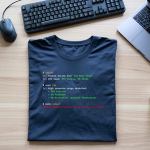 Sysadmin T-Shirt – Funny Linux Uptime Tee for DevOps, IT Admin, Secret Santa Gift