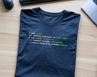 Grappig Terminal Command-shirt – T-shirt met programmeur Geek Humor – codeercadeau voor ontwikkelaars, technische professionals en systeembeheerders