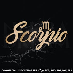 Scorpio SVG Bundle | Zodiac Scorpio Digital Cut File | Scorpio Clipart | Horoscope Sign SVG | Scorpio Symbol Cricut Silhouette