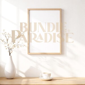 15 Wall Frame Mockups Bundle - Interior Wall Art Mockups - Poster & Frame Mockup Set JPG image 8
