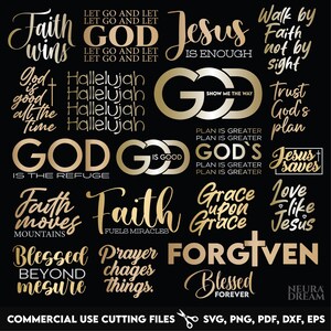20 Religious SVG Bundle, Christian Faith Cut Files, Bible Verse SVG, Religious Quotes, Inspirational PNG, Church Design, Jesus Clipart
