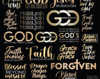 20 Religious SVG Bundle, Christian Faith Cut Files, Bible Verse SVG, Religious Quotes, Inspirational PNG, Church Design, Jesus Clipart