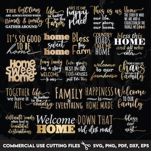 24 Home Sign Bundle SVG, Home Svg, Home Quotes Svg, Farm Svg, Farmhouse Signs Svg, Farm Clipart, Farm Cricut And Silhouette, Svg Cut Files