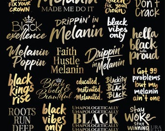 20 Black Empowerment Bundle Designs- Digital SVG Files for Inspirational Quotes & Empowering Designs