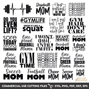 23 Workout SVG Bundle, Fitness-Studio svg, Fitness svg, Übung svg, motivierende svg, Workout-Shirt svg, Gym-Zitate svg, Hustle svg, Gym Cut-Datei