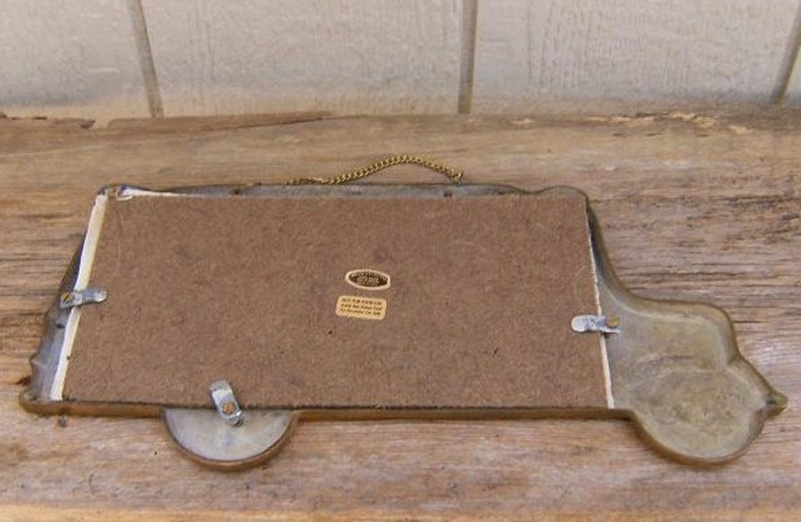 Old Brass School Bus Picture Frame Etsy