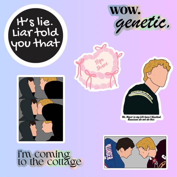 Heated Rivalry Inspired Sticker | Shane & Ilya | Booktok Gift Ideas