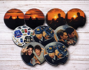 Heated Rivalry Ceramic Car Coasters | Shane Hollander | Ilya Rozanov | Gifts Ideas | Booktok