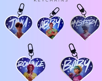 Llavero acrílico con forma de corazón para niños Saja / KDH / Ideas para regalos