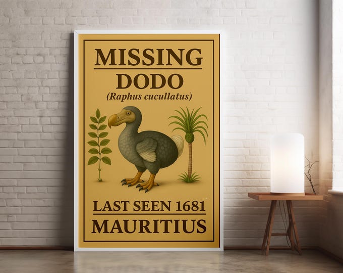 C. 1893 DODO BIRD Lithograph • Original Antique Print • Dronte Print ...
