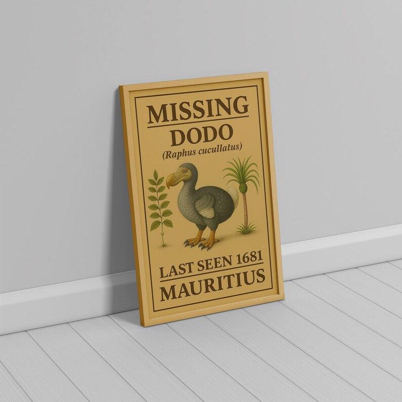 Vintage Dodo Bird Poster: Extinct Species Art Print - Etsy