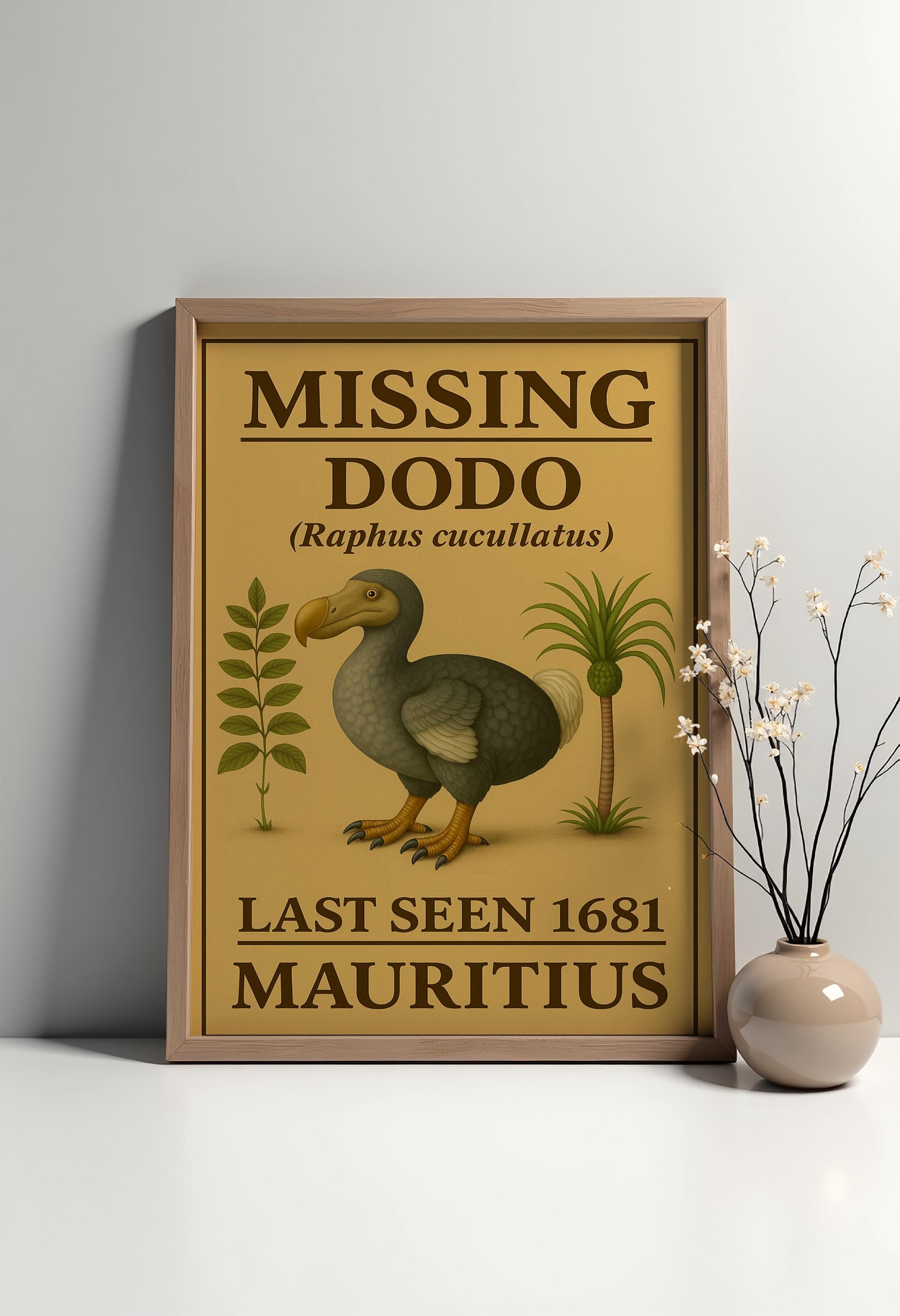 Vintage Dodo Bird Poster: Extinct Species Art Print - Etsy