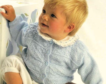 Vintage Baby Jacket Knitting Pattern | Sweetheart DK | 6–12 Months | Textured Baby Cardigan | Instant Digital Download (PDF Only)