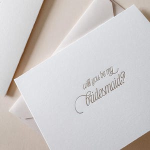 Kaart bruidsmeisje voorstel: kaart Will You Be My Bridesmaid | Bruidsmeisjeskaart | Kaart bruidsfeest | Folie bruidsmeisjesvoorstel