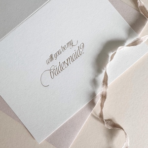 Bridesmaid Proposal Card - Will You Be My Bridesmaid Card | Bridesmaid Card | Bridal Party Card | Foil Bridesmaid Proposal