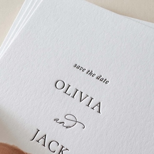 Letterpress oder Foil Save the Date Karten - Minimalistisch Save the Dates - Letterpress Save the Date - Goldfolie Save the Date