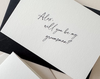 Personalised Groomsman Proposal Card - Will You Be My Best Man | Groomsman Card | Bridal Party Card | Groomsman Gift | Best Man Proposal