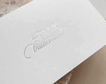 Bridesmaid Proposal Card - Will You Be My Bridesmaid | Bridesmaid Card | Bridesmaid Gift | Wedding Card | Silver Foil
