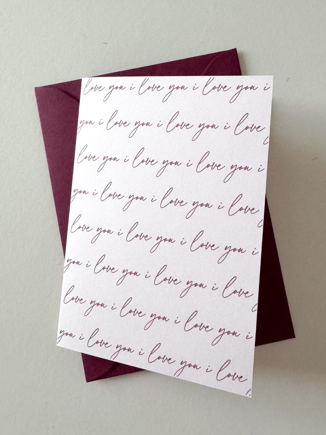 I Love You Valentines Day Card | Love Card | Minimal Valentines Card ...