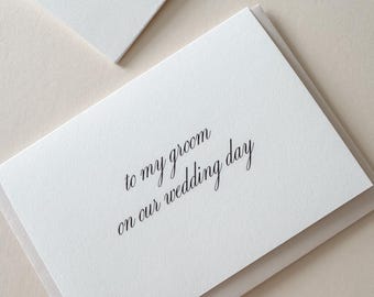 To My Bride On Our Wedding Day Card | To My Groom On Our Wedding Day Card | Bride Card | Groom Card | Wedding Card
