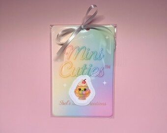 Rainbow Ice Cream Sticker – Sorbella the Kawaii Mini Cutie™ Vinyl for Journals, Kindles & Gifts | 1” or 2” Sizes