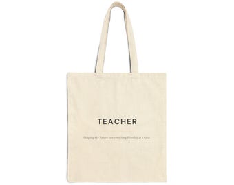 Bolso divertido para profesores, regalo para profesores, bolso de lona, regalo de agradecimiento para profesores, moldeando el futuro un lunes muy largo a la vez, educador