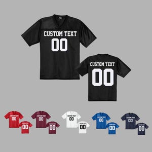 Custom Football Jersey, Personalized V-Neck Mesh Shirt with Name Number, Game Day Soccer Style Shirt for Fans or Teams, Uniform Outfits