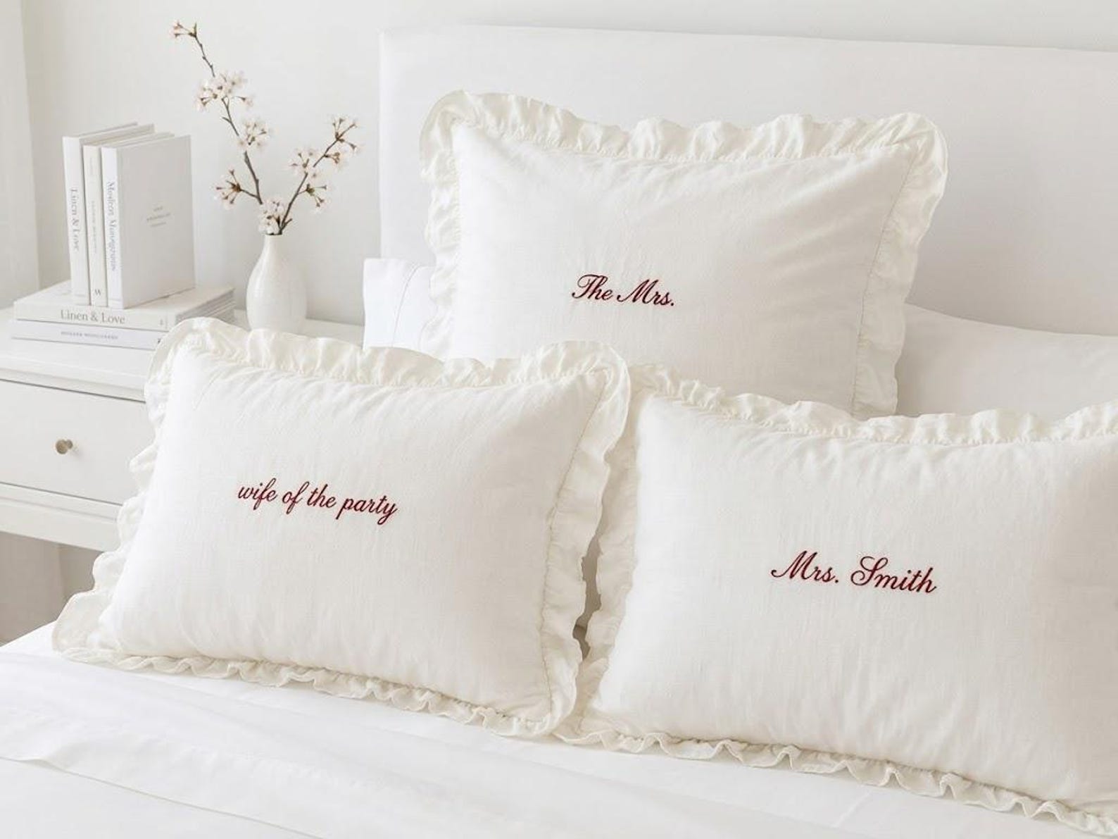 Personalized Bridal Pillowcase
