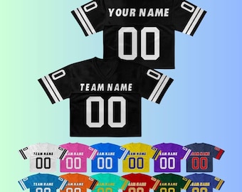Camiseta corta de fútbol personalizada con nombre, número y logotipo del equipo. Bonita camiseta corta para mujeres, niñas y aficionadas. Ideal para el día del partido.