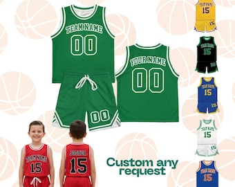 Personalized Basketball Jersey, Custom Name & Number Youth Basketball Uniform, Birthday Gift, Basketball Fan Outfit