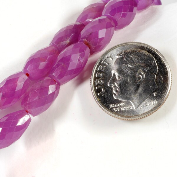 Purple Sapphire Beads, Barrel Beads, Center Drilled, Earth Mined Gemstone, Matched Pairs or Trios  - About 9x6mm to 10x6mm