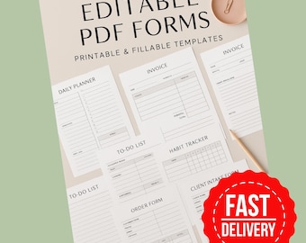 Editable PDF Forms – Professional Printable & Fillable Templates