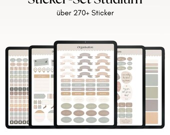Digital Sticker Set | 270+ Stickers for your digital study planner | noSheets