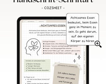 Digital font "Cozsheet" for Goodnotes, Notability & Co | noSheets